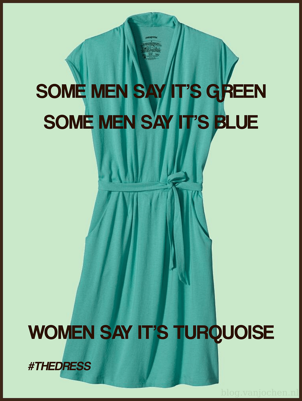 Some men say it's green. Some men say it's blue. Women say it's turquoise. #thedress